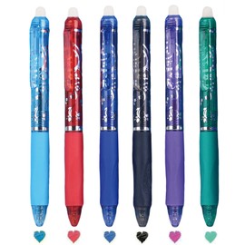 MOZXIRZ 6 Pcs Erasable Colored Pens Retractable Pens Cute Colorful Erasable Pen 0.5mm Point Coloured Gel Pen for Women Girls Men Boys Office School Supplies (6Pcs Colored)