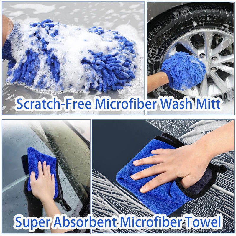 Wontolf 62'' Car Wash Brush with Long Handle, Scratch-Free Soft