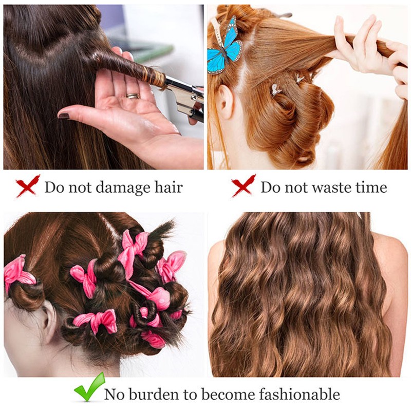 20pcs Hair Curler Rollers Flexible Soft Sponge DIY Night Sleep