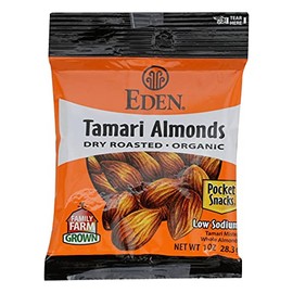 Eden Foods Organic Dry Roasted Tamari Almonds, 1 Ounce - 12 per case.12