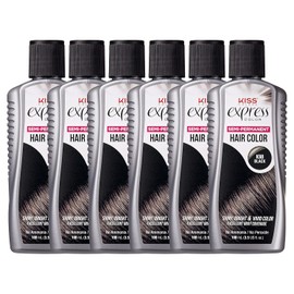 Kiss Express Semi-Permanent Hair Color 100mL ( US ) (6 Count, Black)