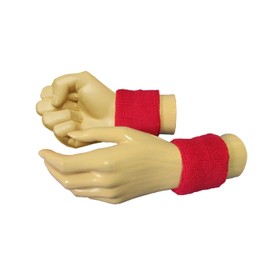 Couver Wrist Sweatbands Absorbent Sweatbands for Tennis Football Basketball Running Athletic Sports and Working Out - Hot Pink Solid Cotton Terry Colth Sport Wristband(1 Pair)