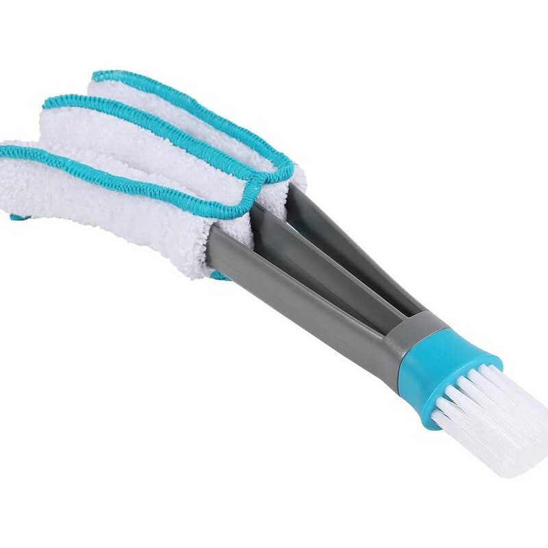 Blind Duster, Window Cleaner Duster Brush with 5 Microfiber Sleeves,