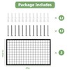 NectaCol 3 Packs Grid Wall Panels, Metal Black Wire Grid