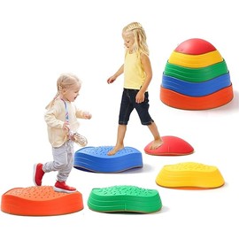 Stepping Stones for kids,Non-Slip Sensory Stepping Stones for Promoting Toddler's Balance Coordination Skills,Obstacle Courses Sensory Toys Outdoor or Indoor Play for Kids Age 3-8