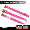 Mimanchi Heavy Duty E-Track Ratchet Straps for Trucks, 2in×15ft Cargo