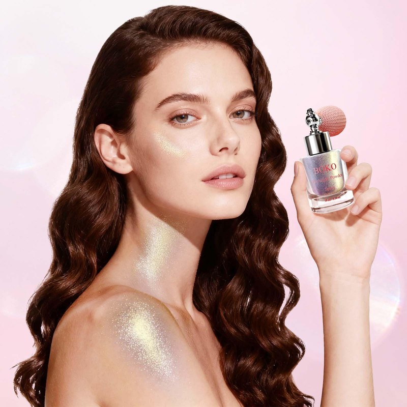 Boko Highlighter Powder Spray, Body Shimmer Spray High Gloss Powder