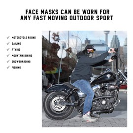 Multi-Color - Cold Weather Gaiter with Face Shielding UV Protection - Neck Gaiter Face Mask for Motorcycle - Motorcycle Mask (The Skull Face)