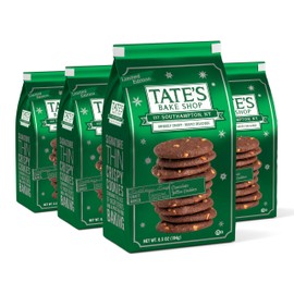 Tate's Bake Shop Chocolate Toffee Cookies, Limited Edition Holiday Cookies, 4-6.5 oz Bags