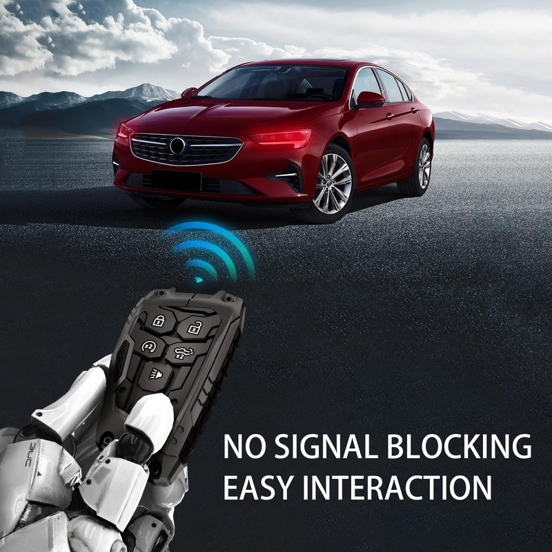 Key Fob Case Cover 5-Button Compatible with GMC Remote Fob