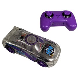Marble Racers R/C Remote Control Light Up Rechargable Rear Wheel Drive Race Car with Easy-Turn Technology for Any Hard Surface, Purple