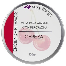 Sexy Things Vela de Masaje con Feromonas 100 g Cera de Soya Manteca de Karit y Aceites Esenciales Hidratante Vegana Aromtica Relajante y Sensual...   