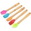 Mini Silicone Spatula, Heat Resistant Mini Spatula Scraper Brush Spoon