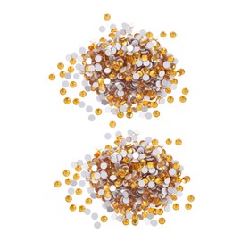 Healvian 2pcs Compact Nail Art Rhinestone Decor of Premium Gems for Manicure Art Delicate Nail Adornments for Beautiful Fingernail Decoration