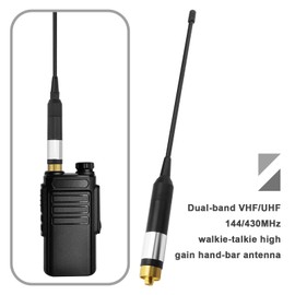 ECSiNG SMA-Female Retractable Antenna AL-800 Dual Band VHF/UHF 144/430 MHz Compatible with Baofeng Compatible with Quansheng Walkie-Talkies