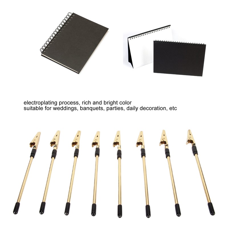 10Pcs Metal Memo Clips Gold Color Electroplated Safe Light Strong