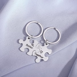 XIANNVXI Couple Keyrings,Couple Keychain,Girlfriend Boyfriend Keyrings,Matching Keyrings for Couples,Matching Gifts for Couples,His and Hers Gifts,Couples Gifts for Him and Her