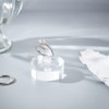 AHANDMAKER 2Pcs Acrylic Ring Display Holder, Flat Round Clear Ring