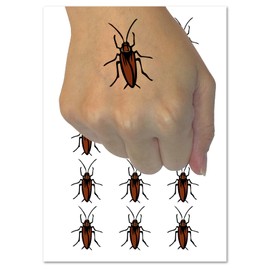 Cockroach Bug Insect Vermin Temporary Tattoo Water Resistant Fake Body Art Set Collection - 15 2" Tattoos (1 Sheet)