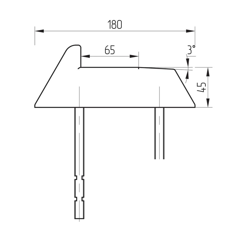 bima Quadro 971596 Overrun Support Steel Anthracite 180 x 180