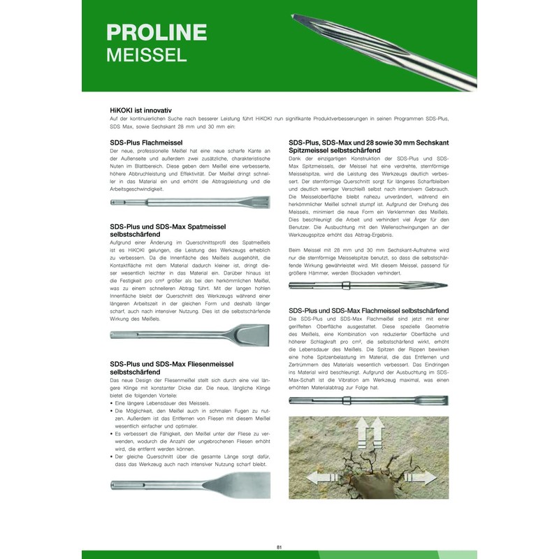 Hitachi SDS Plus Flat Chisel Power SDS Plus Flat Chisel