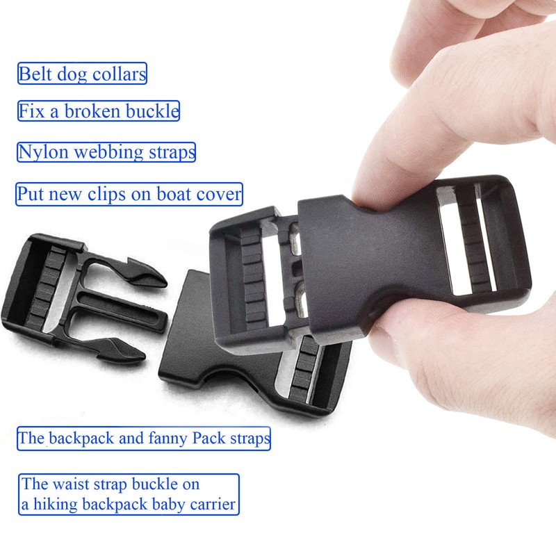 Buckle 1" Wide Inside, Quick Side Release Buckle for 1
