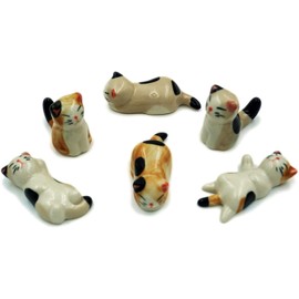 Porcelain Knife Rests Chopstick Rest set, Cat Chopsticks Rest Dinner Spoon Stand Knife Fork Holder, Delightful Cat Shaped Chopsticks Holder - Ideal gift for Mother's Day, Christmas