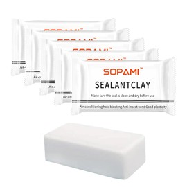 SOPAMI 10-Pack White Waterproof Sealant Putty - Quick Mending Mud & Duct Seal Clay for Wall Hole Repair, Drain Pipe Connection, Air Conditioning Vents & Cracks