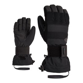 Ziener Men's Milo Snowboard Gloves / Winter Sports | Waterproof, Breathable, Protector, Black, 10.5