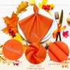 Sliner 12 Pcs Fall Thanksgiving Cloth Napkins Set 17 x