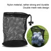 fasient1 Golf Ball Bag Black Mesh Nylon Sack Bag Portable