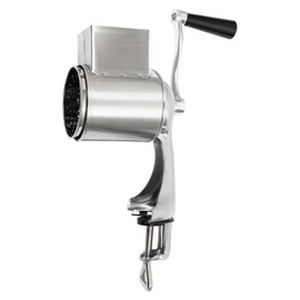 Manual Stainless Steel Rotary Grater Hand Crank Kitchen Shredder Rotary Cheese Grater Multifunctional Vegetable Slicer with 5 Removable Drum Blades for Fruits and Vegetables