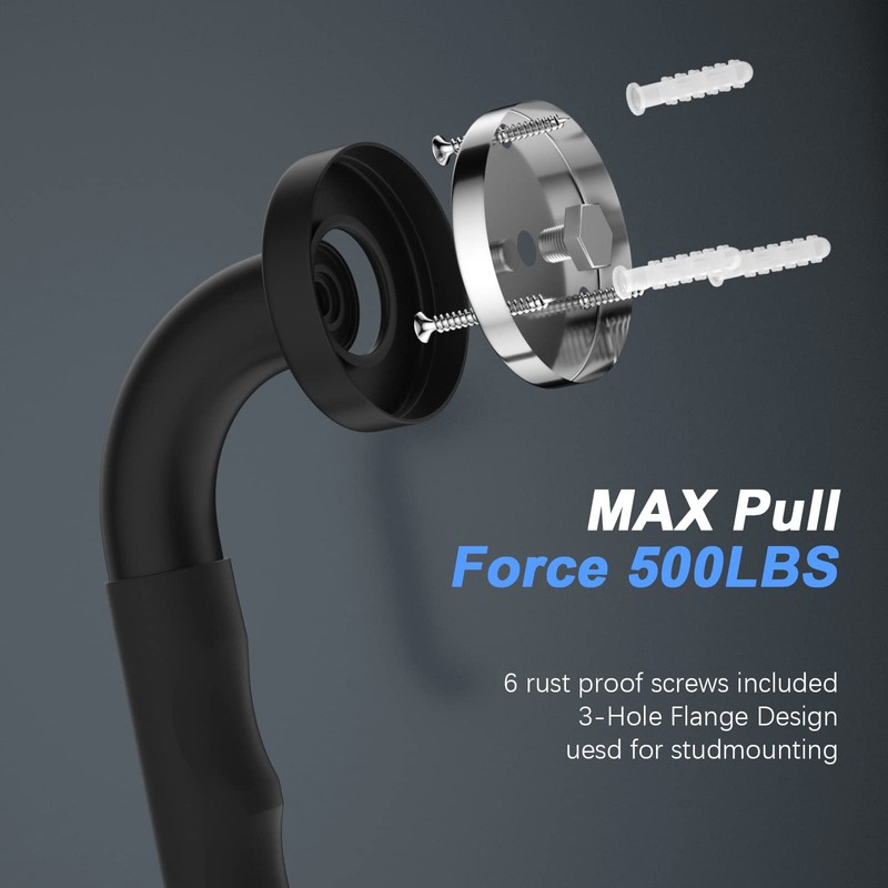2 Pack 16 Inch Anti-Slip Shower Grab Bars w/Rubber Grip,