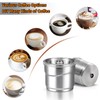 FOVNOT Stainless Steel Coffee Capsules, Reusable Espresso Capsules Refillable Coffee