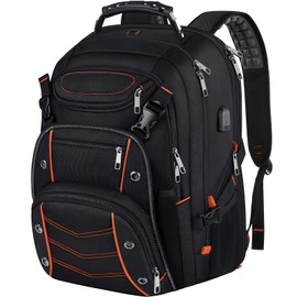 VECKUSON 18.4 Laptop Backpack for Men, 55L Extra Large Gaming Laptops Backpack with USB Charger Port,TSA Friendly Flight Approved and RFID Anti-Theft Pocket
