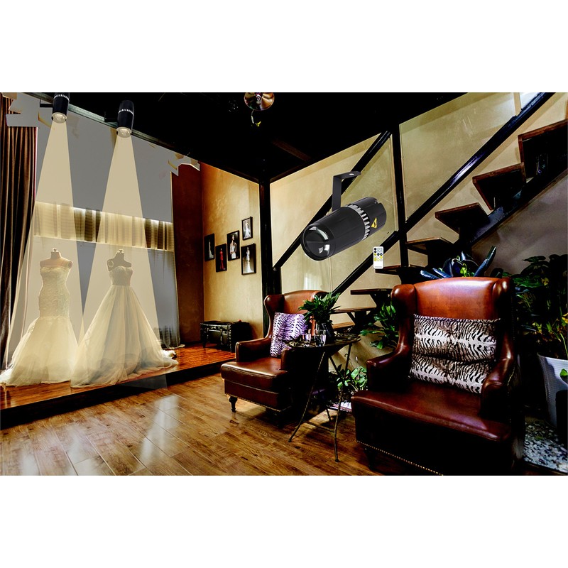 LED pinspot stage light,SENLAN 6W double white/cool white&warm white pinspot