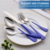 Moxinox 20-Piece Blue Silverware Set, 18/0 Stainless Steel Blue Handle