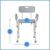 Medline Shower Chair with Backrest and Padded Armrests - 350