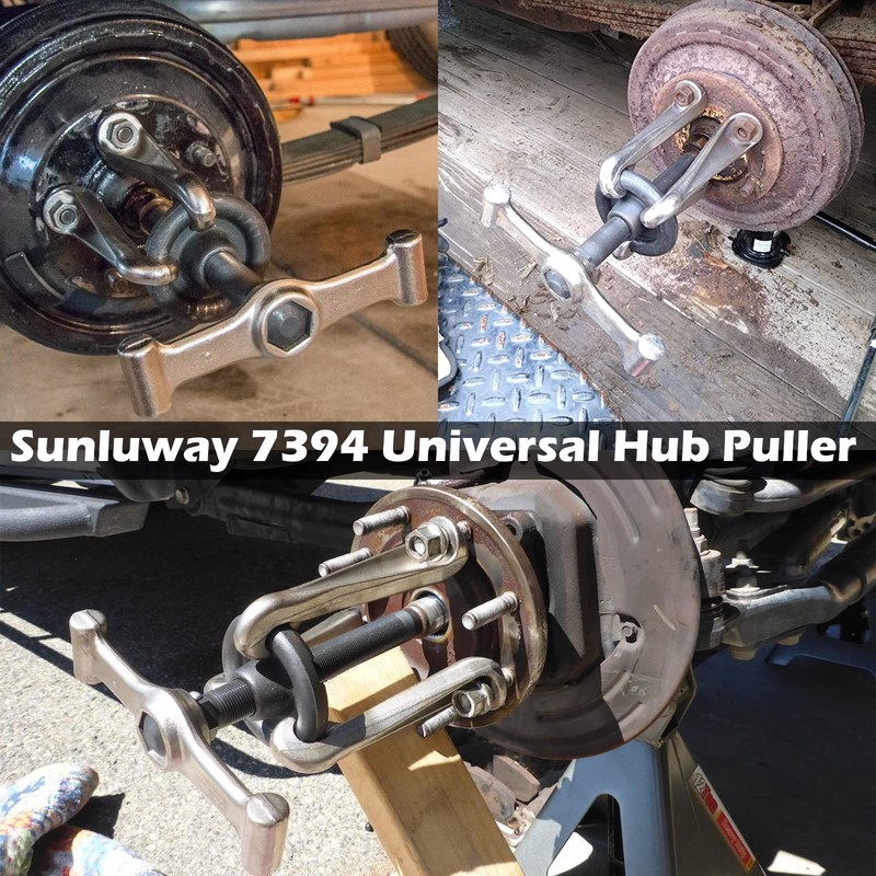 Sunluway Universal 7394 Hub Puller Brake Drum Puller Heavy-Duty Wheel