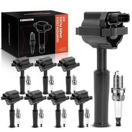 A-Premium Set of 8 Ignition Coil Pack and Iridium Spark Plugs Compatible with Jaguar XJ8 1999-2003, XK8 1999-2002, Vanden 2000-2003, XJR 1999-2002, XKR 2000-2002, 4.0L