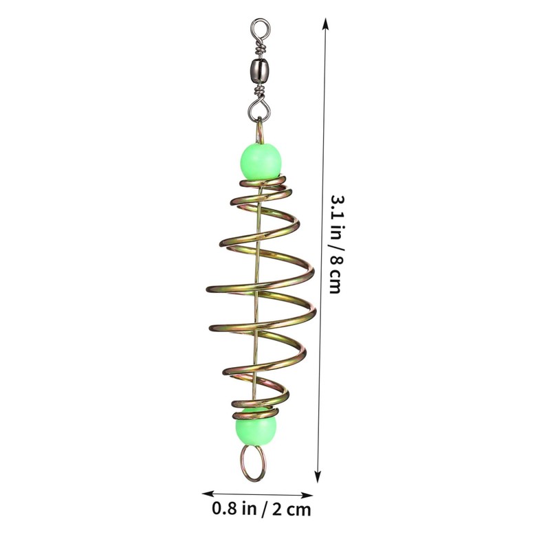 Gatuida 24Pcs Luminous Olive Shape Fishing Bait Cages Durable Spring