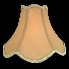 Royal Designs Scalloped Bell Designer Lamp Shade, Antique Gold, 7.5 x 18 x 12