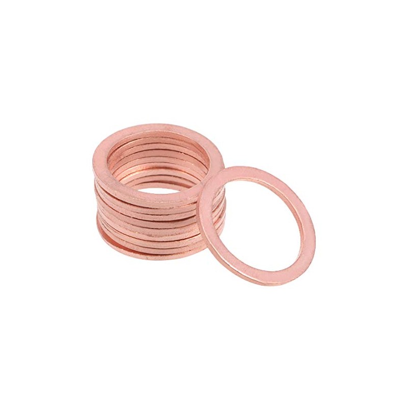 sourcing map 10Pcs 20mm x 26mm x 1.5mm Copper Flat