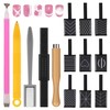 QWORK® 19Pcs Cat Eye Magnet Stick Set, Magnet Nail Art