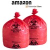 APQ Pack of 25 Red Biohazard Waste Bag Liners 40