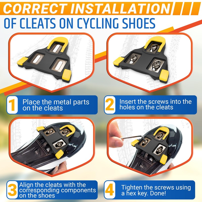 2 Pcs SPD SL Cleats – Road Bike Cleats for