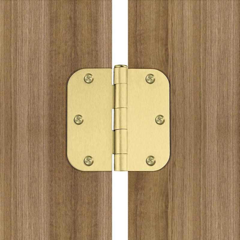 goldenwarm 30-Pack 3.5 Inch Door Hinges - Polished Brass Interior