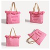 Canvas Beach Bag Fringe Summer Shopper Travel Tote Large Weekend
