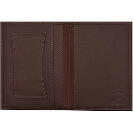 Porta Pasaporte de Piel Genuina. Funda de Cuero para Pasaporte y Visa con Ranuras para Tarjetas y Billetes. Organizador de Viaje Ligero, Elegante, Práctico. (CAFE)