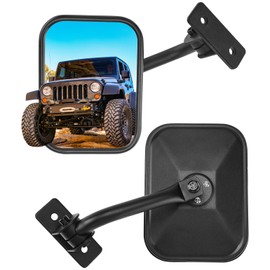 JOYTUTUS Mirrors Doors Off Compatible with Wrangler TJ JK JKU 1997-2018, Easy-Install Quick Release Side View Mirrors, No Vibrate & Wobble, Not Fit Doors On